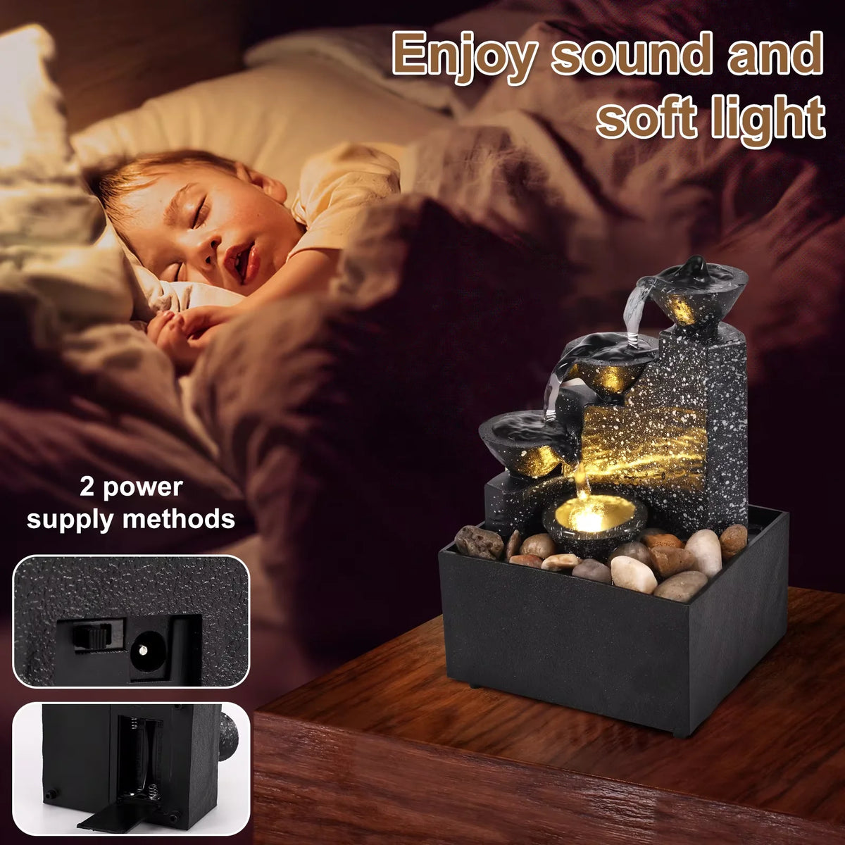 LED Tabletop Water Fountain