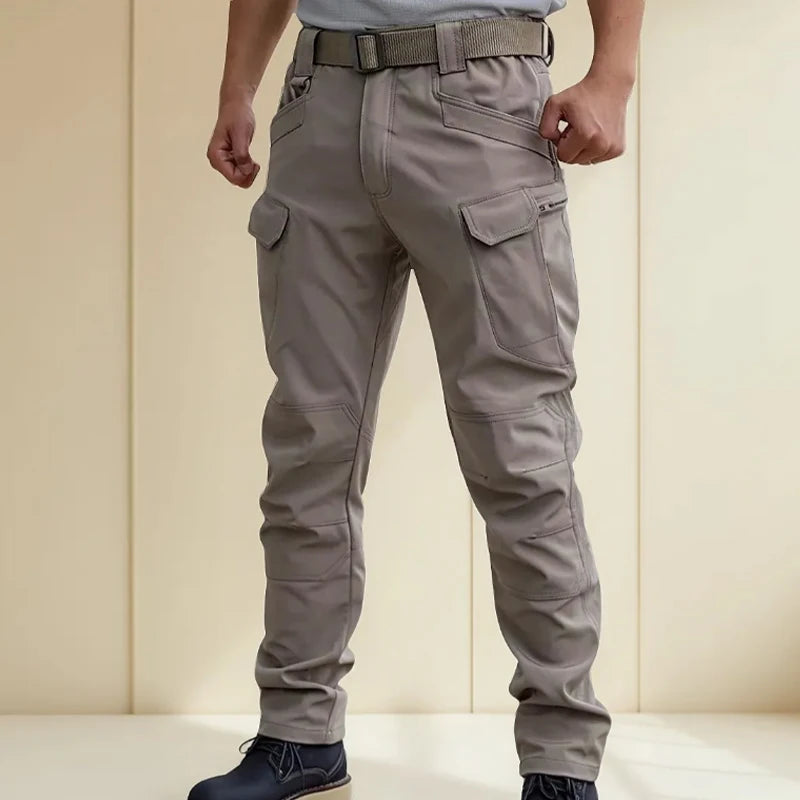 Mens Cargo Military Tactical Casual Trousers Softshell Elastic Spring Autumn Pants Hiking Camping Climbing Sports Combat Fitness