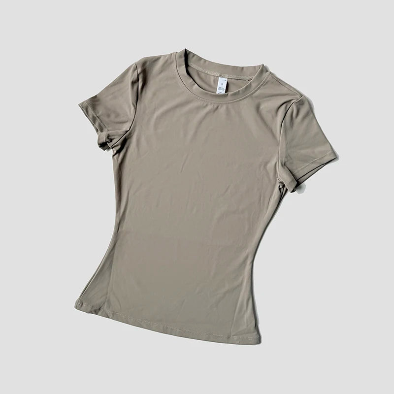 Women Yoga Top Seamless Sport T Shirts Fitness Clothes Short Sleeve Yoga