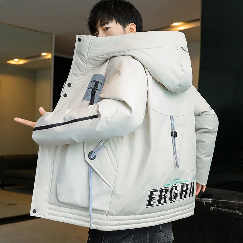 Fashion Winter Men's Casual Hooded Cotton-Padded Jackets High Quality Warm Tops Parkas Outwear Windproof Thicken Coats Clothing