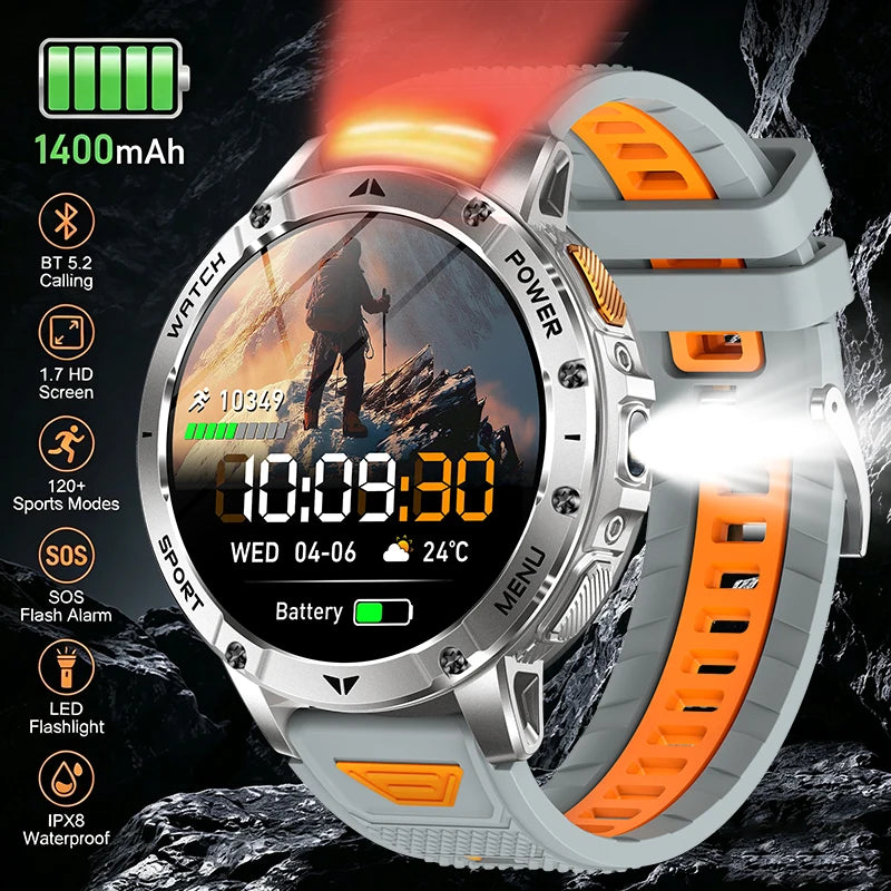 1.7-Inch Bluetooth Smart Watch with SOS & Sports Modes