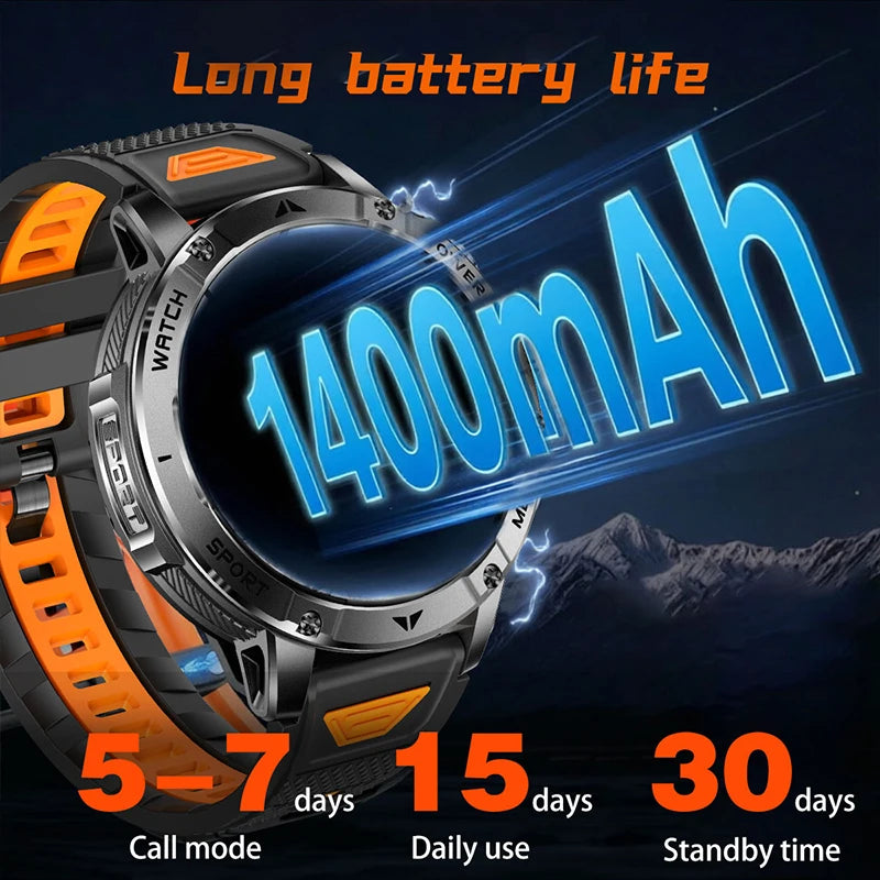 1.7-Inch Bluetooth Smart Watch with SOS & Sports Modes