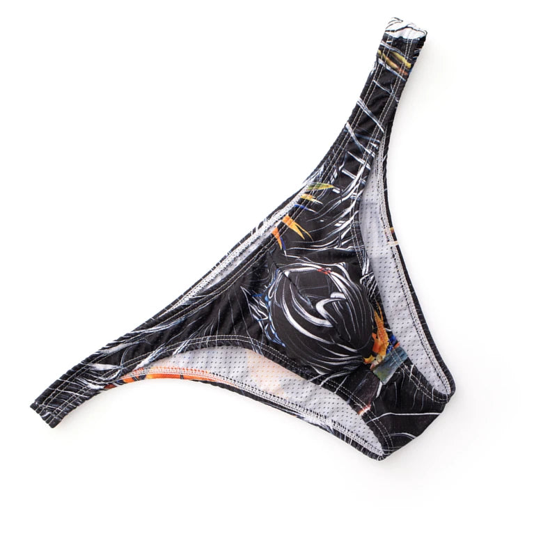Printed Mesh Contour Briefs