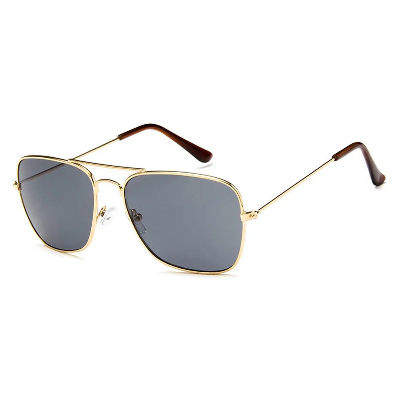Vintage Double-Bridge Square Sunglasses