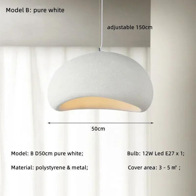 Minimalism Wabi Sabi LED Pendant Lamps For Living Dining Room Restaurant Loft Decor Hanging Chandelier Art Suspension Luminaire