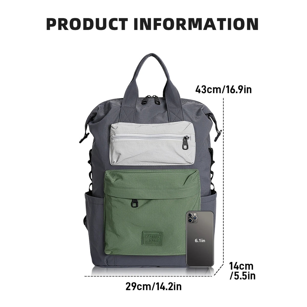 Backpack for Men, Computer Bag, Canvas High-End Backpack, College Student Travel Large-Capacity Travel Backpack, Sports Portable Carry-On Bag for International Travel