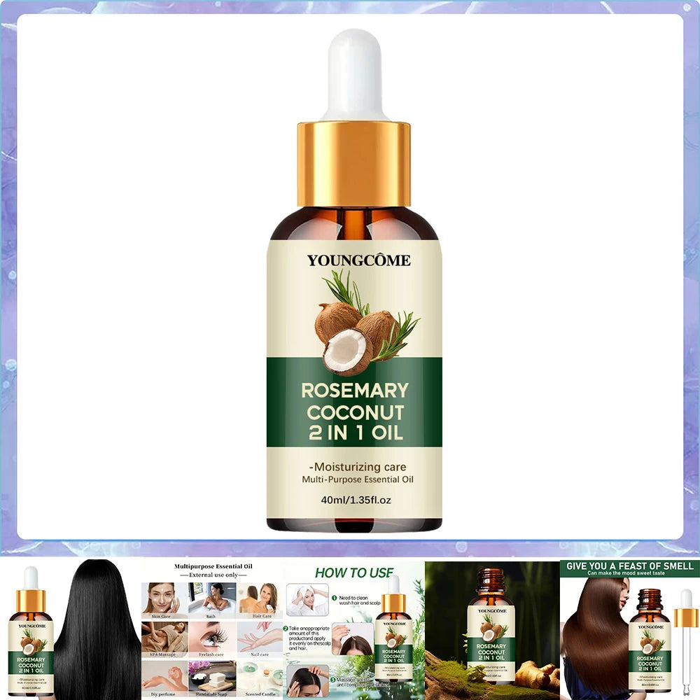 Rosemary Oil Hair Essential Coconut Oil Improve Hair Loss And Nourishes
