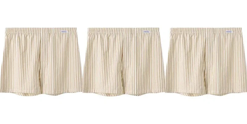 Men's Striped Cotton Boxers – 3 Pack