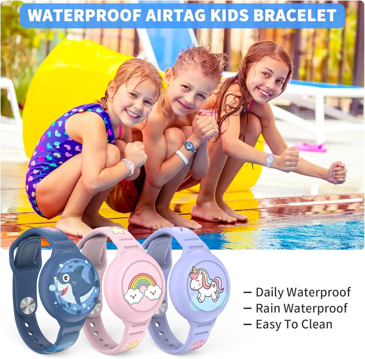 Airtag Bracelet For Kids Air Tag Watch Holder Wristband Waterproof