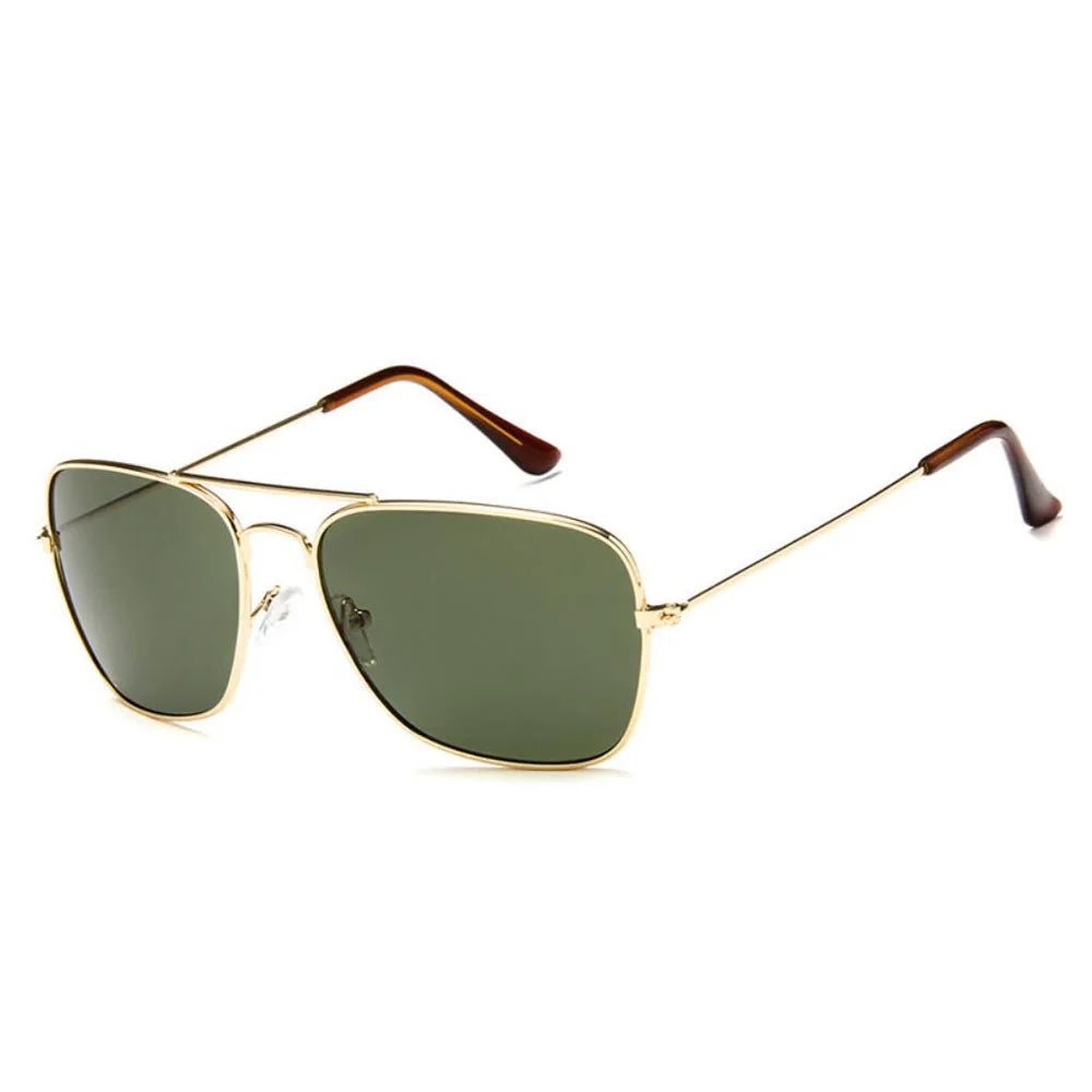 Vintage Double-Bridge Square Sunglasses