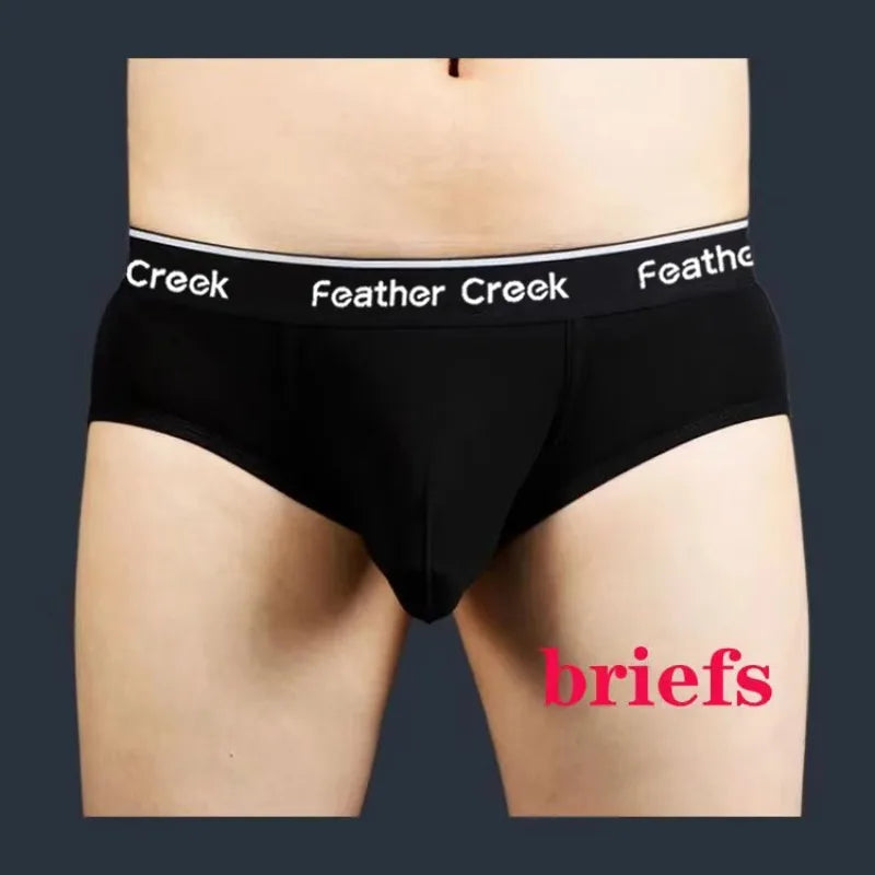 Mens Everyday Large Pouch Underwear U Convex Bulge Enhancing Durable Seamless Cotton Briefs Breathable Low Rise Boxer Shorts Fit