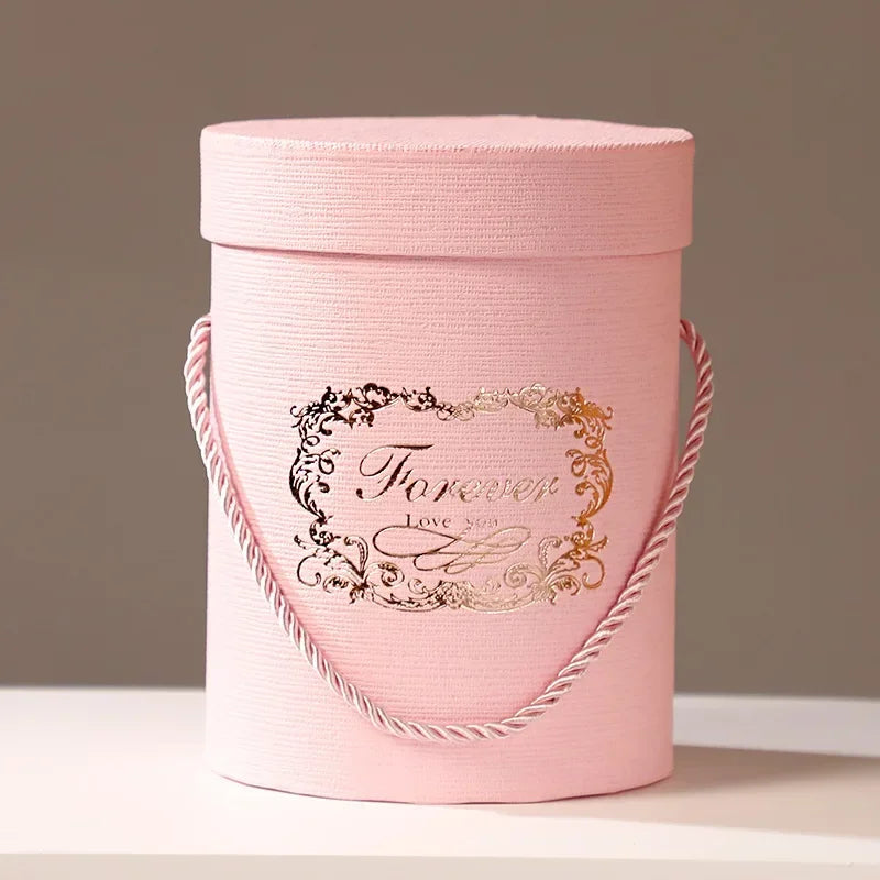 Flower Box Flower Bouquet Packaging Round Cardboard Gift Boxes Hug