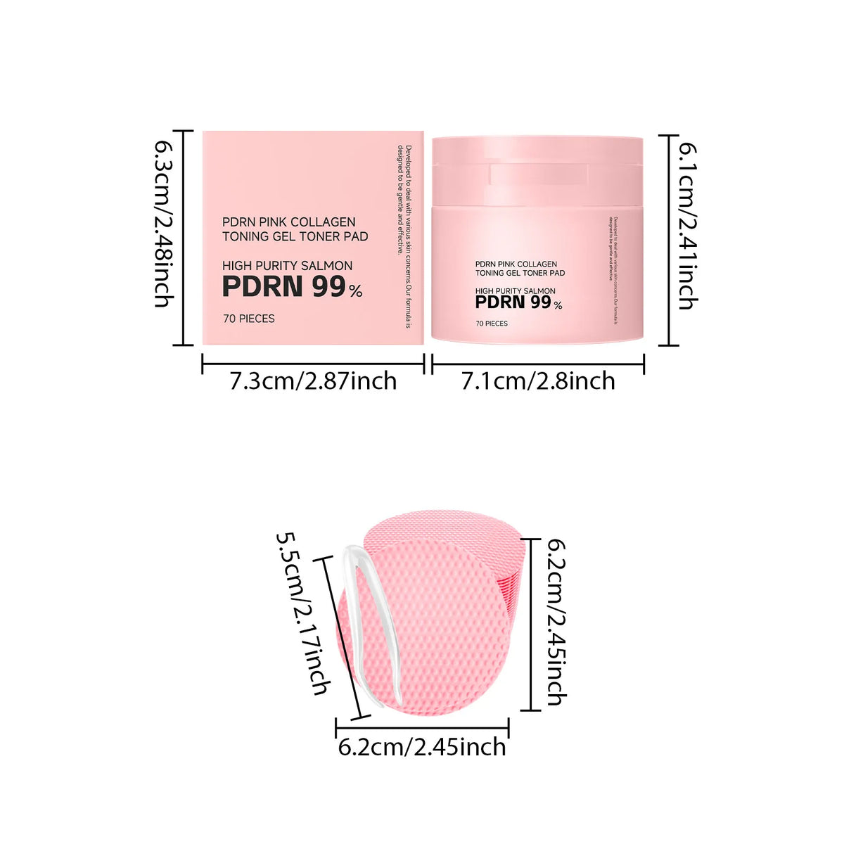 PDRN Collagen Toner Pads Repair Skin Barrier Calm Redness Hydrate Skin