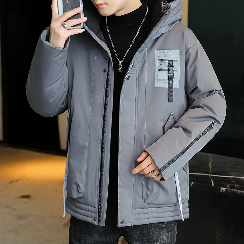 Fashion Winter Men's Casual Hooded Cotton-Padded Jackets High Quality Warm Tops Parkas Outwear Windproof Thicken Coats Clothing