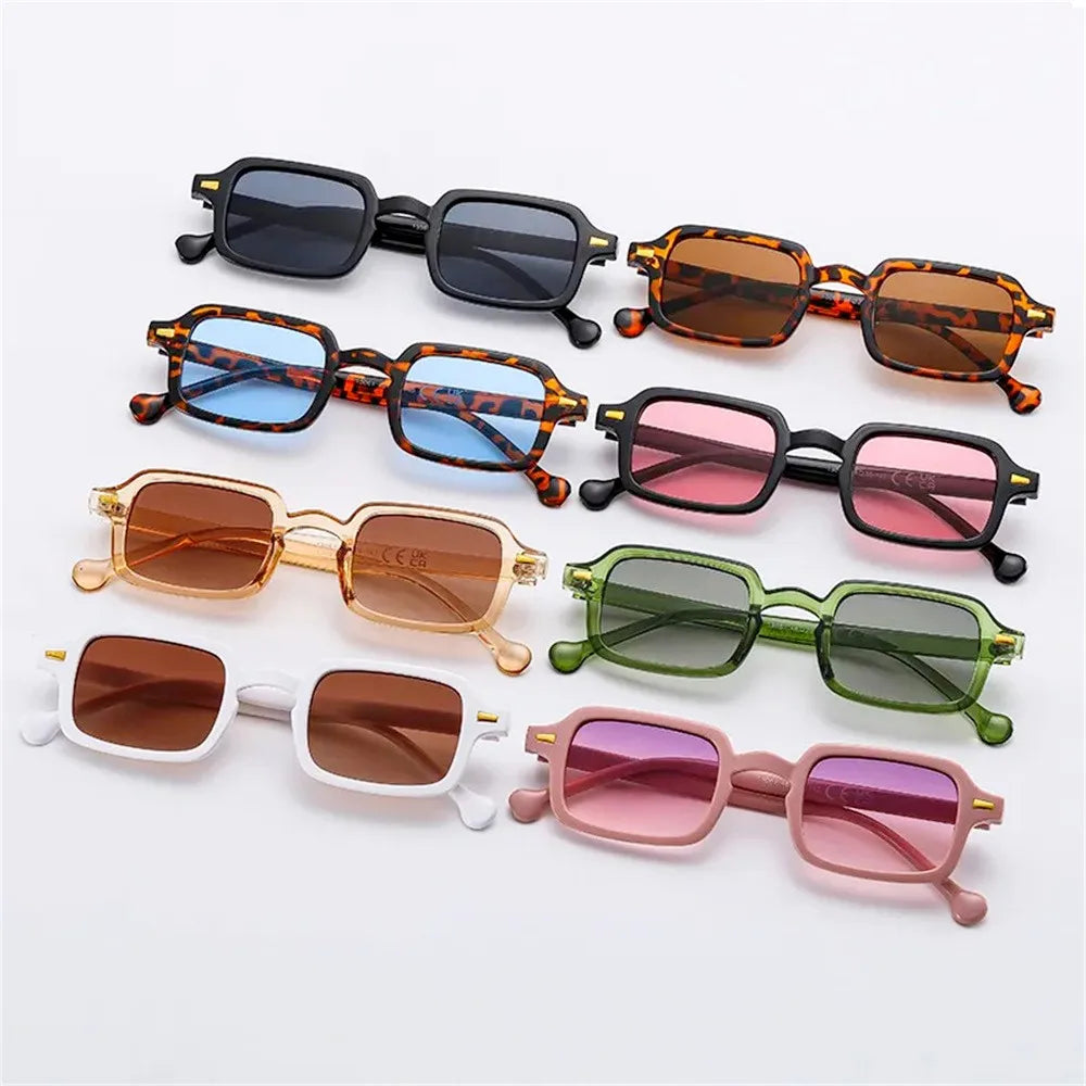 Rivet Rectangle Sunglasses