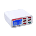 8A QC3.0 USB Charger With LCD Display 6 Ports Desktop Mobile Phone