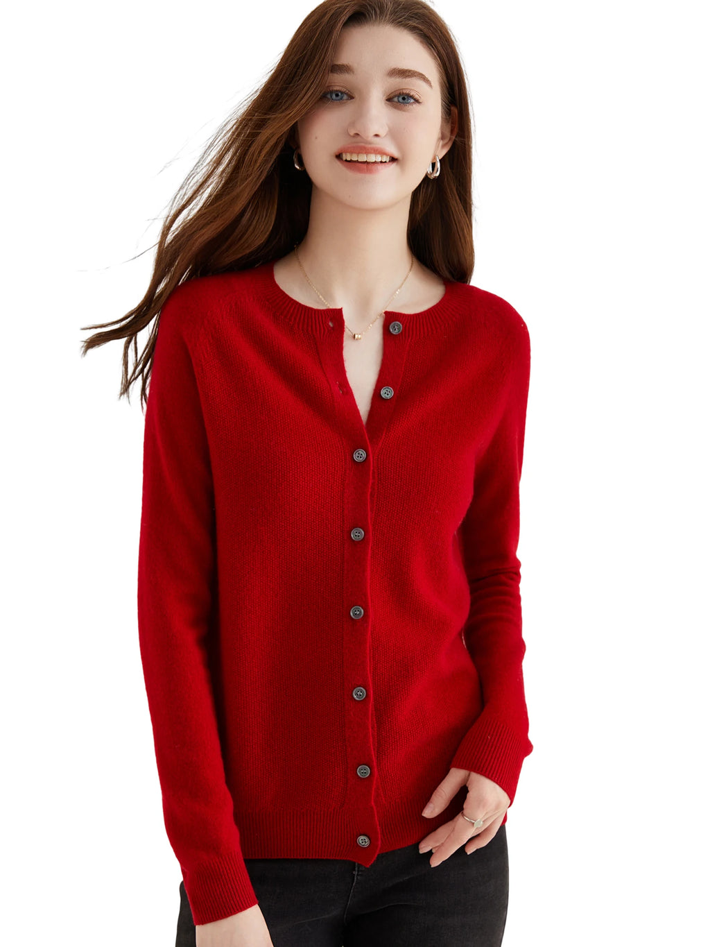 Knit Cardigan for Women Sweater Woman Long Sleeve Top 100% Wool Cardigans Sweaters Vintage Coat Knitwears Jacket Female Clothing