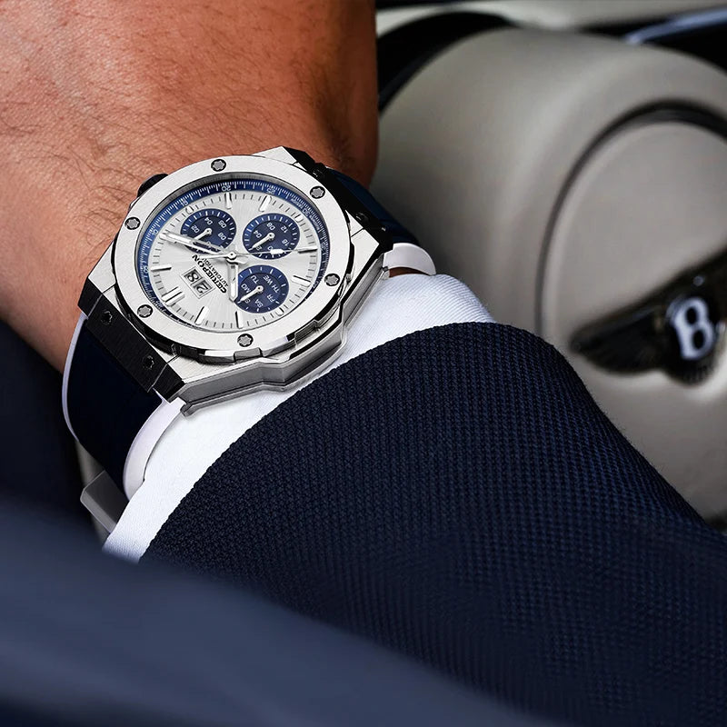 2026 Man Mechanical Watches for Men Sport Analog Automatic Wristwatches with Silicone Strap Stainless Steel Waterproof Reloj
