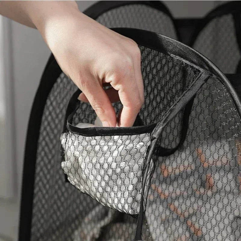 Dirty Clothes Basket Dirty Laundry Basket Skeleton Ventilated Foldable