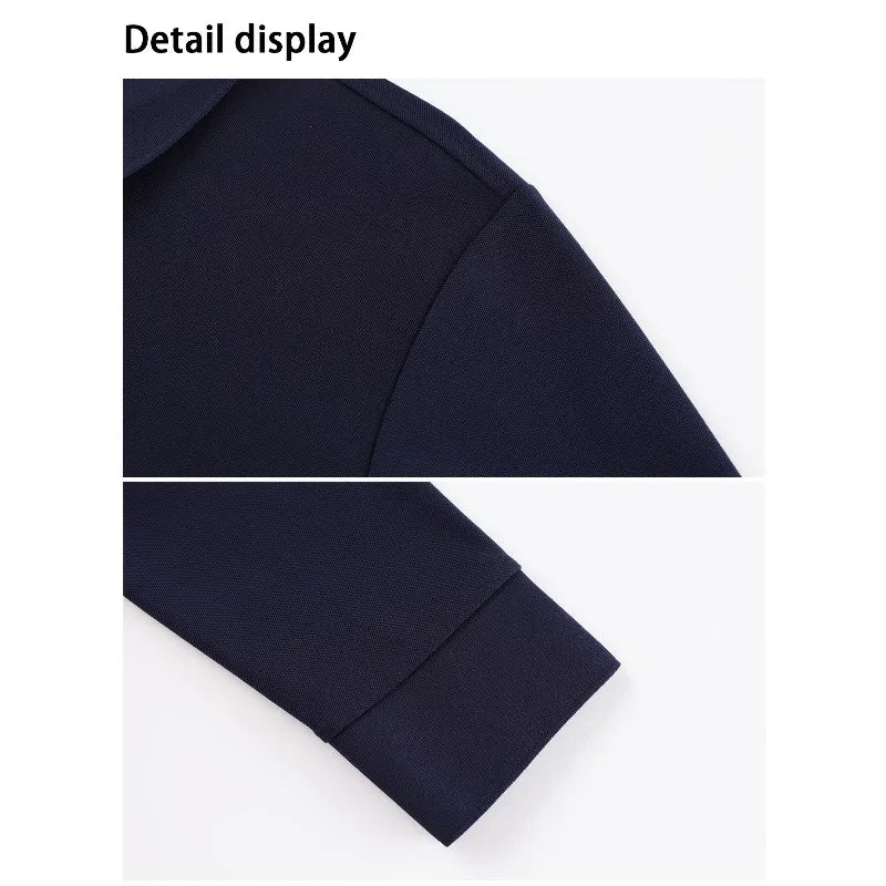 Men's Versatile Polo Shirt with Lapel and Button Design, Made of Comfortable Fabric, Long-sleeved Top