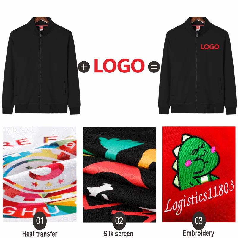 Winter Men Women Casual Jacket Custom Logo Fashion Fleece Warm Sweatshirt Embroidery Personality Design Company Team Coat Print