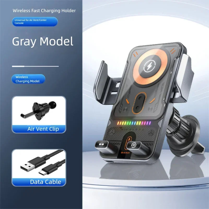 15W Air-Vent Wireless Car Charger & Phone Holder
