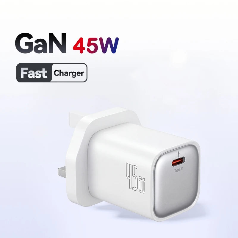 45W UK Plug GaN Charger Adapter UkPlug Type-C PD Adapter