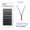 Wendy Lashes YY Shape Triple Tips Hand Woven Premium Soft Light Natural Eyelash Extension Supe High Quality Volume Premade Fans