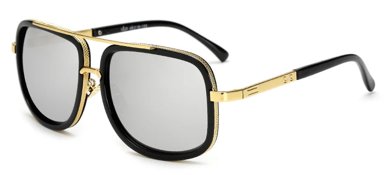 Oversized Metal-Frame Sunglasses