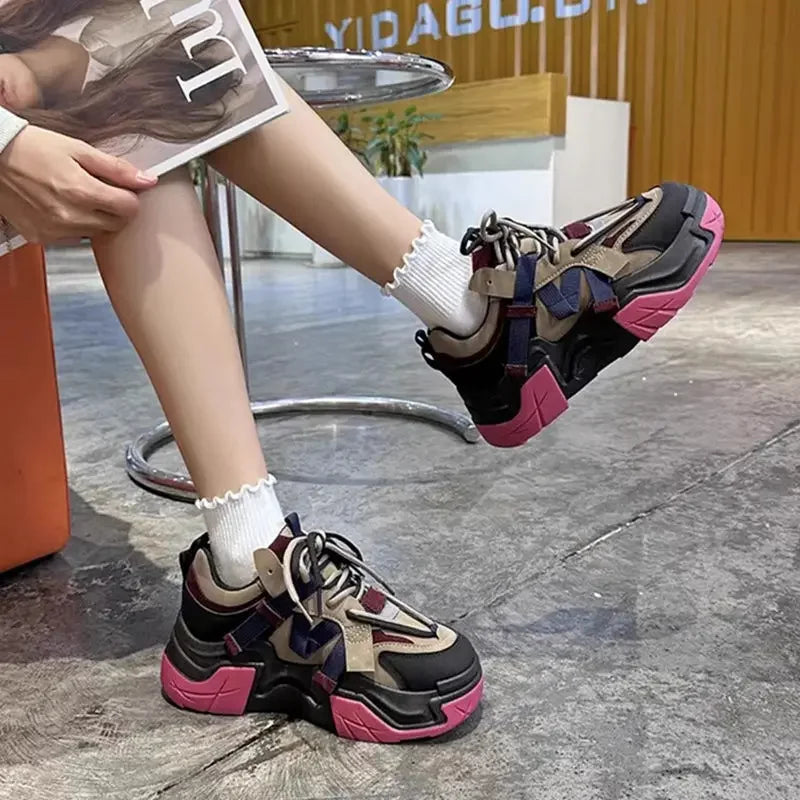 Sneakers Woman High On Platform Athletic Sports Spring Autumn Shoes for