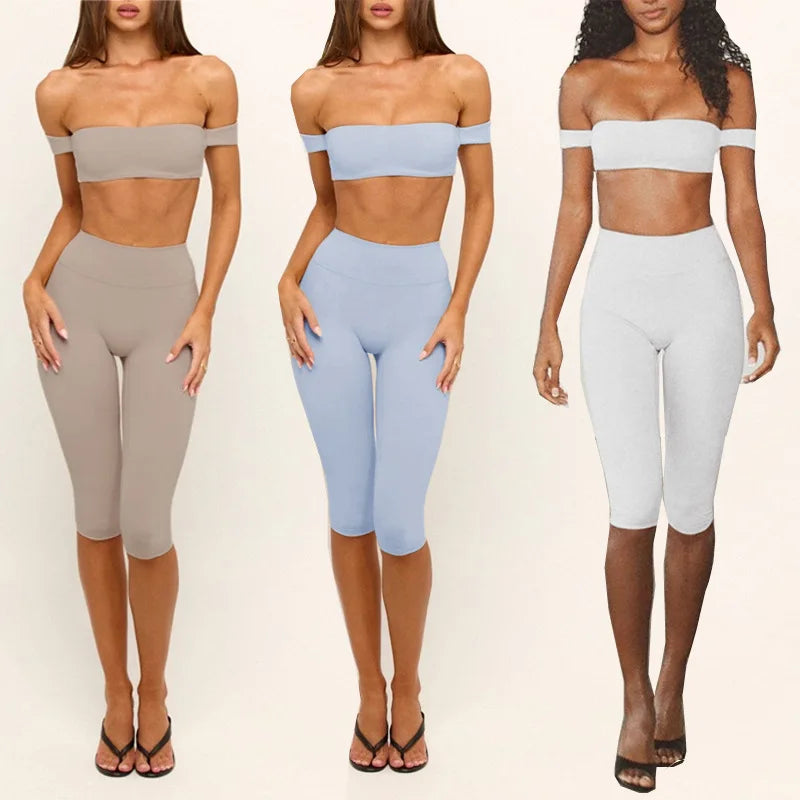 Women'S Underwear Yoga Set with Chest Pads Strapless Sports Fitness Top