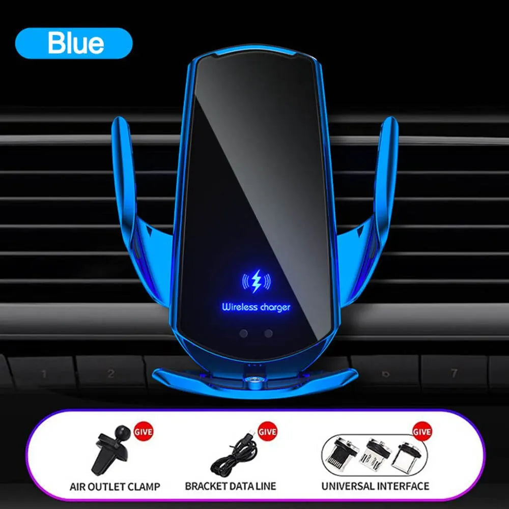 15W Auto-Clamping Wireless Car Charger & Phone Holder