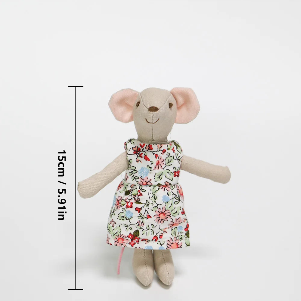 1PCS Plush Mouse Doll Toy Soft Stuffed Animal For Kids Holiday Birthday