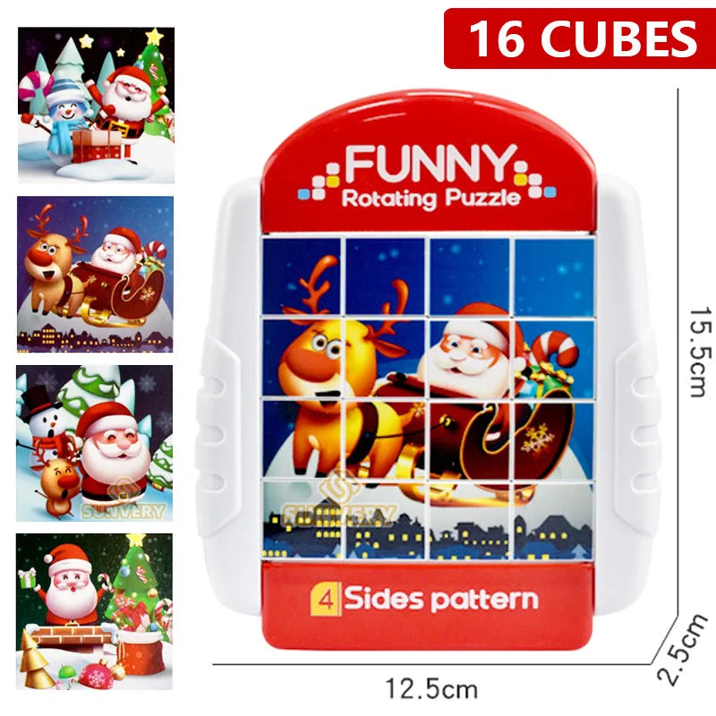 4IN1 Rotating Puzzle For Kids Fidget Toys 3 4 5 6 7 8 Year Old 4 Puzzles