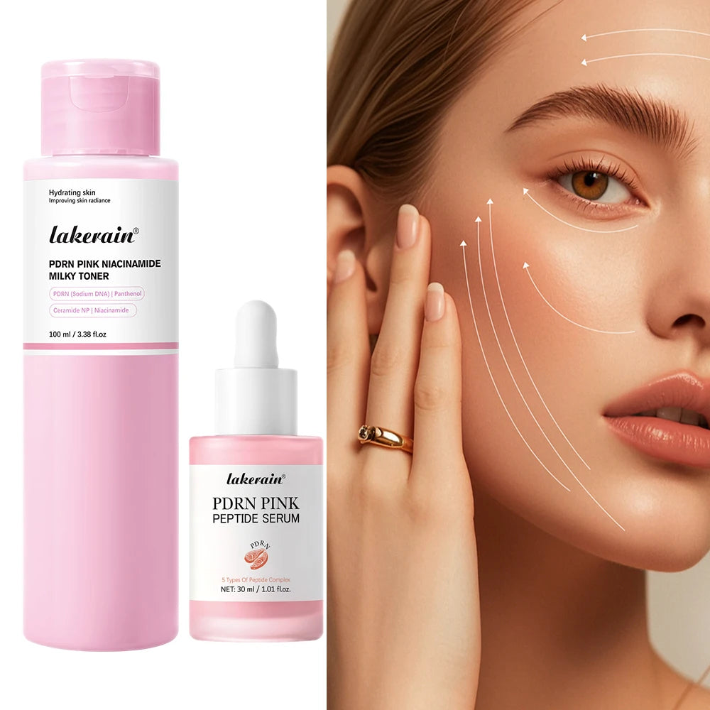 PDRN Pink Peptide Serum & Milky Toner Set – 2 Piece