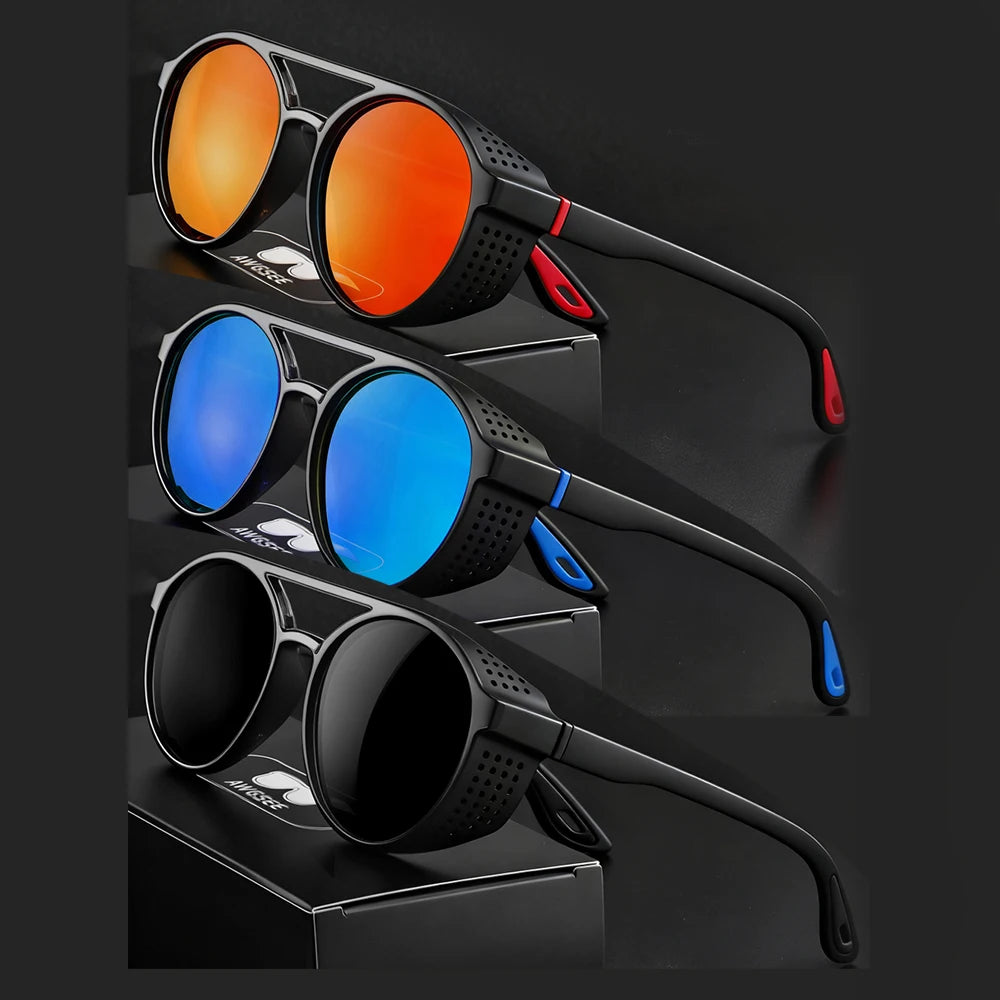 Round Steampunk-Style Sunglasses