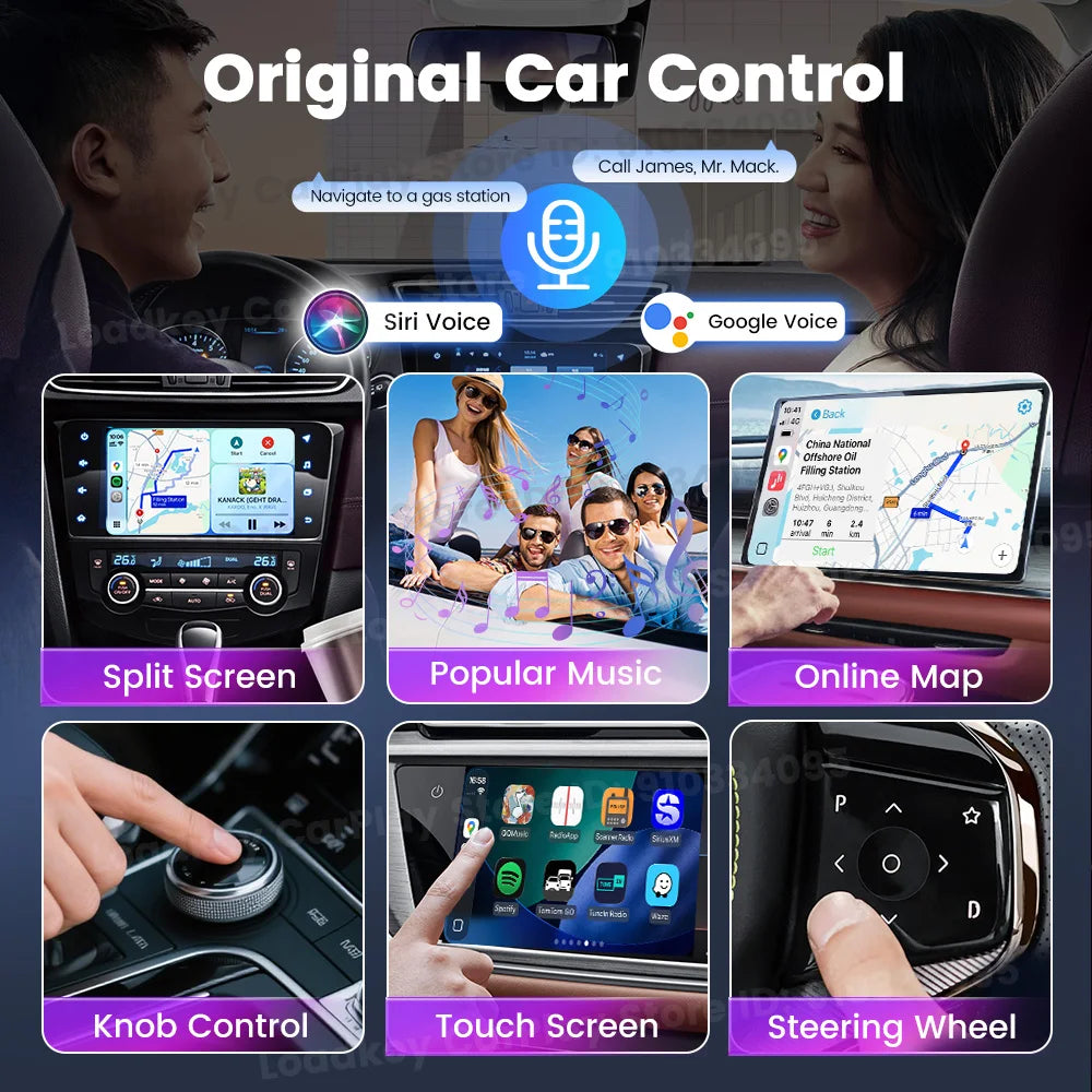 CarlinKit 5.0 2Air Wireless CarPlay Android Auto Wireless Dongle For Car Radio With Wired CarPlay/Android Auto WIFI USB Port