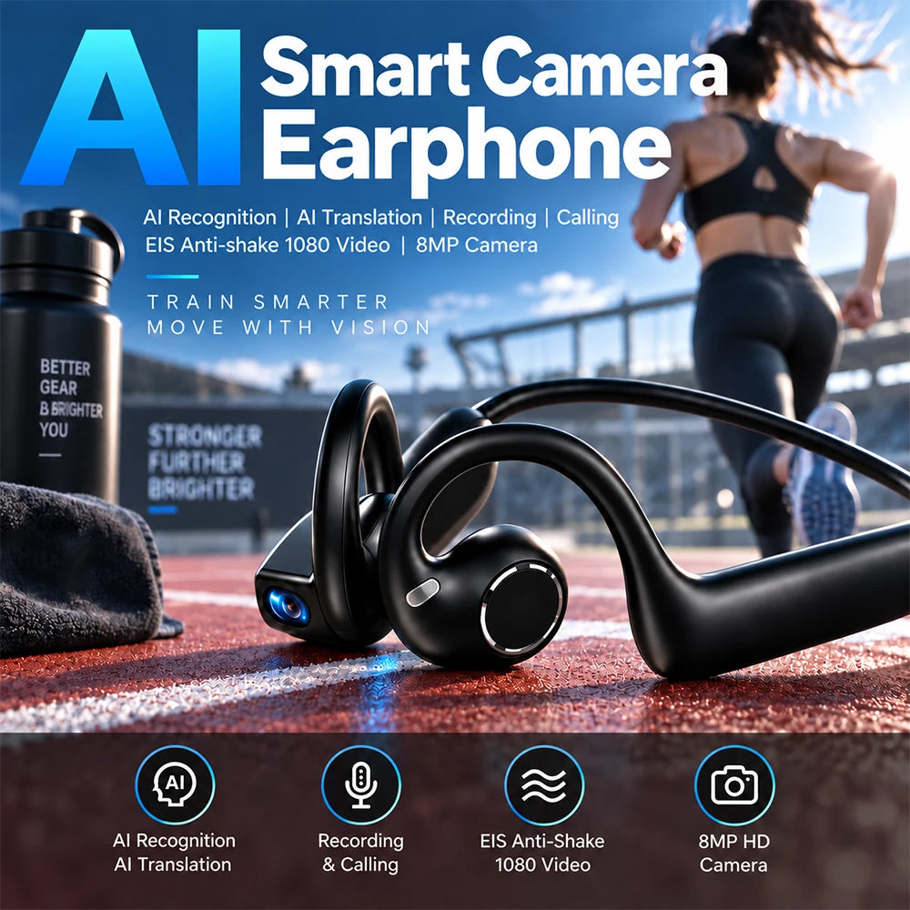 Smart Earphones Dynamic Sound Effects Music Bluetooth HD Calls 800W