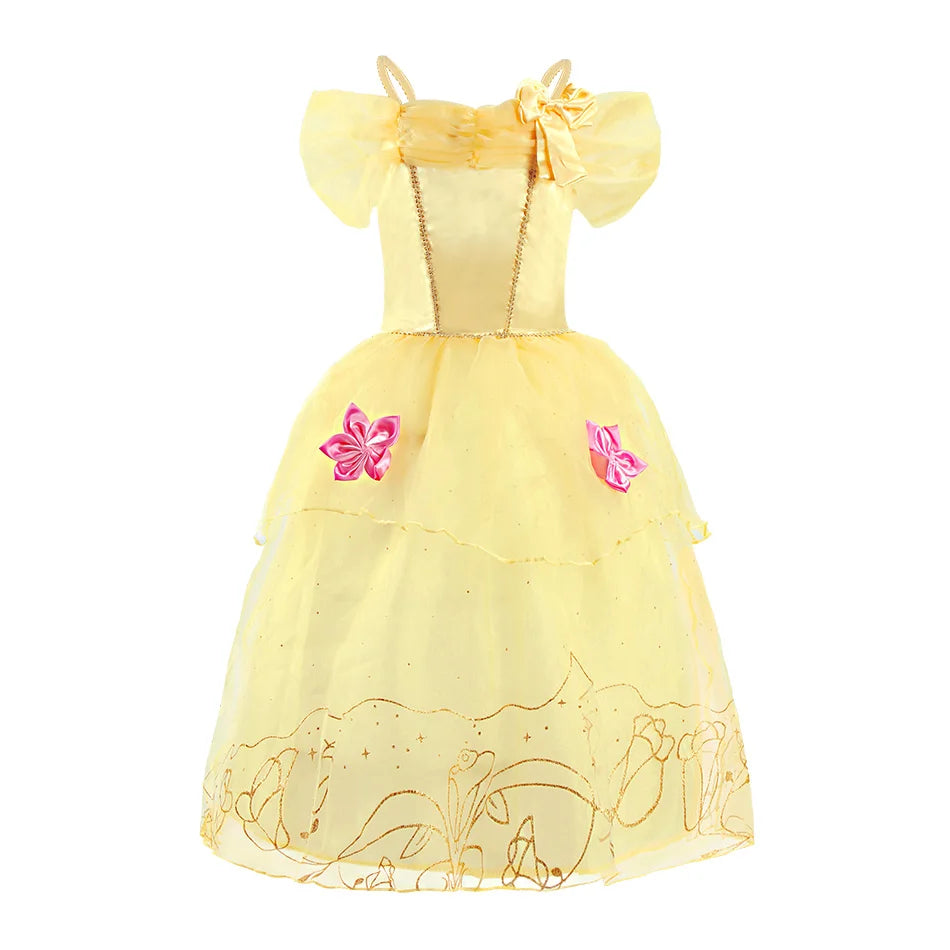 Girl Elsa Anna Dress Up Children Belle Snow White Jasmine Sofia Sleeping