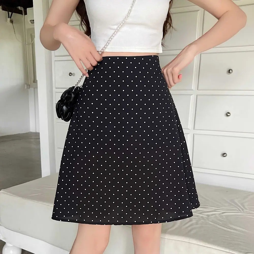 Skirts for Women High Waist Midi Woman Skirt Red Chic & Elegant Summer
