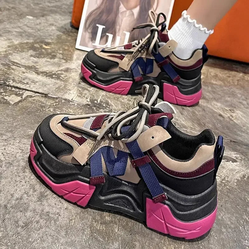 Sneakers Woman High On Platform Athletic Sports Spring Autumn Shoes for