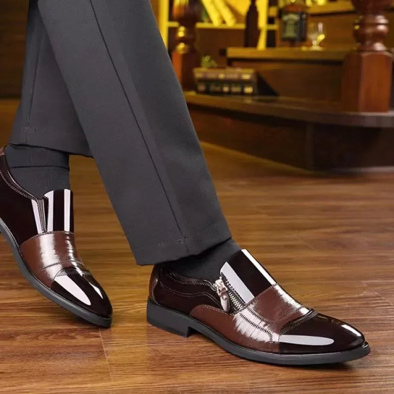 Men's Leather-Style Business Shoes