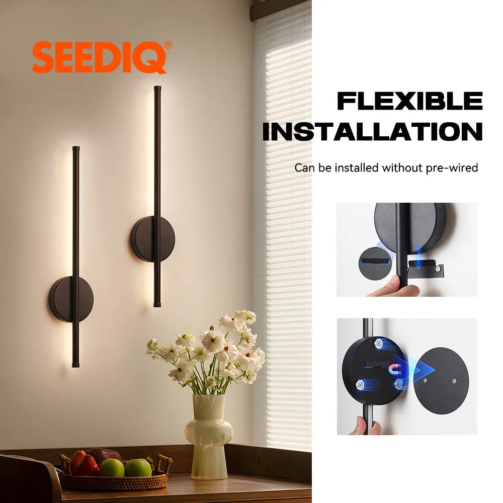 Rechargeable Battery Operated Wall Light Installation Free Wall Sconce 1PC 50CM Dimming For Livingroom Sofe Beside Bedroom