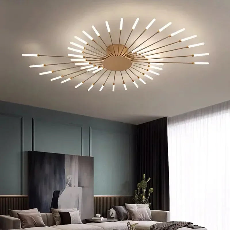 Nordic Minimalist Round LED Ceiling Chandelier Lamps Living Gold Pendant Light Bedroom LED Hanging Lamps Kitchen Home Decoration