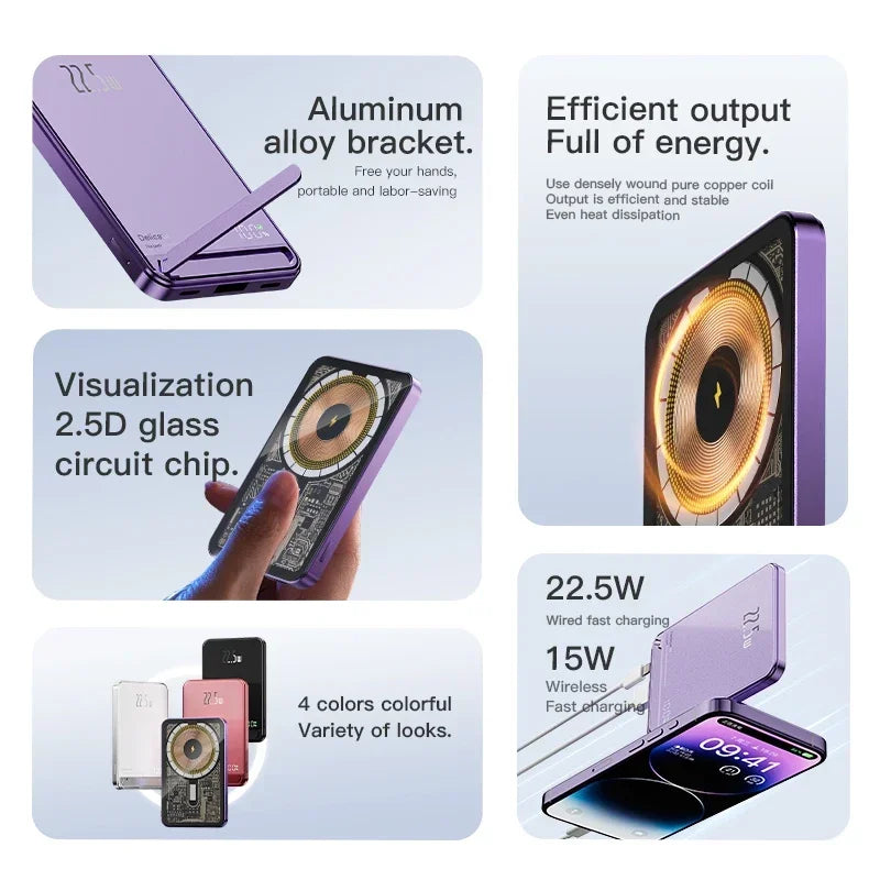 20,000mAh Magnetic Wireless Power Bank – 22.5W