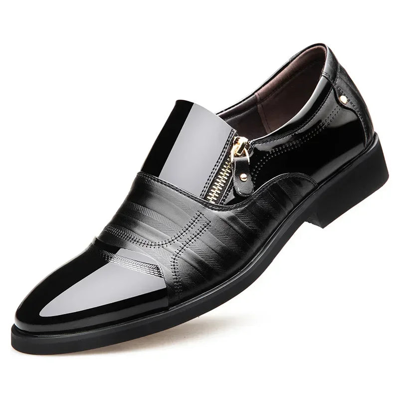Men's Leather-Style Business Shoes