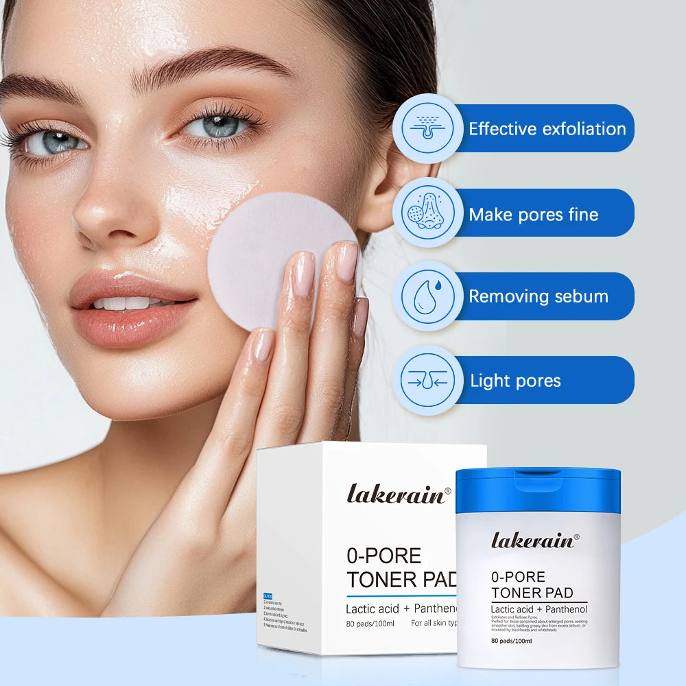 4.5% AHA Lactic Acid & 0.45% BHA 0-Pore Toner Pad Salicylic Acid