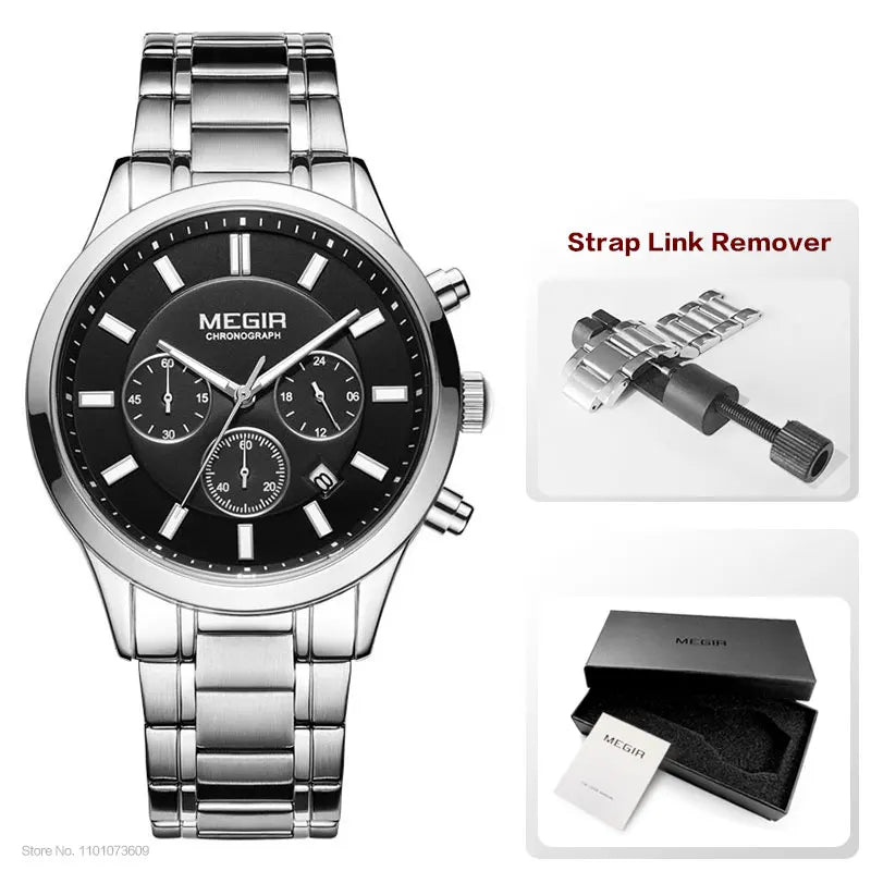 Men's Stainless Steel Chronograph Quartz Watch