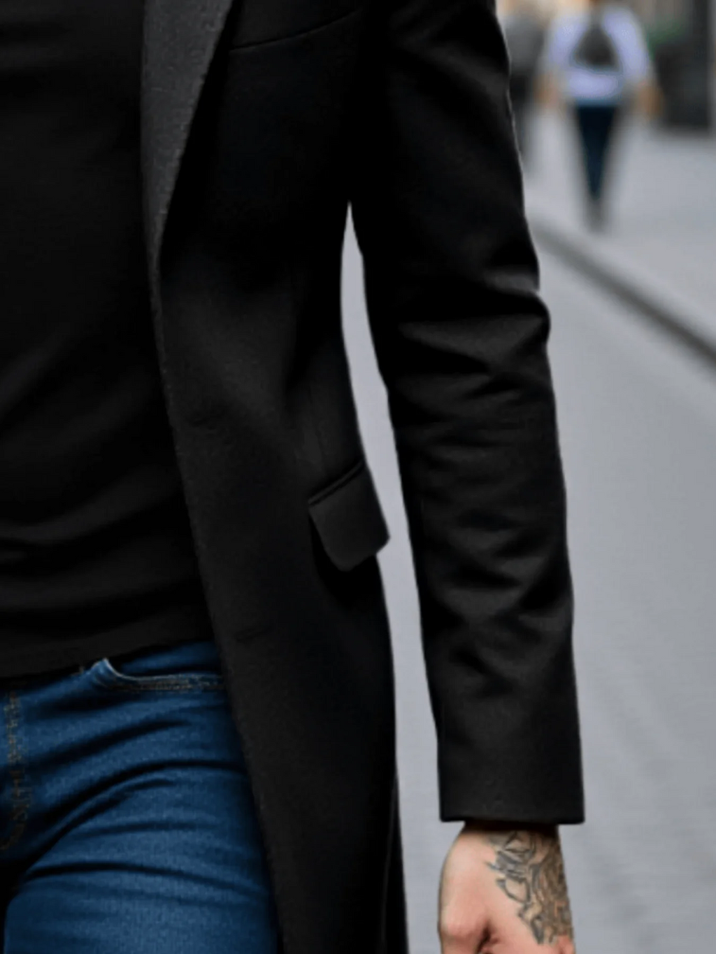 Men's Fashion Thickened Woolen Coat For Winter Single-Breasted Design With Premium Warm Jacket Trendy Style Sophistication