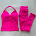 Yoga Set Seamless Gym Set Women Tank Tops High Waist Scrunch Yoga